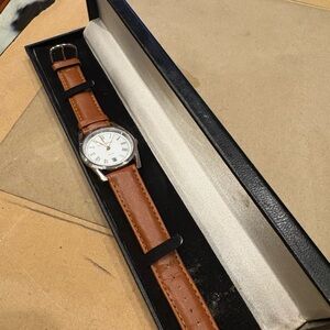 Brown Leather Strap Watch